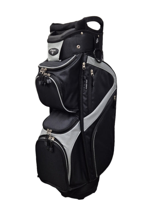 ONYX - CUSTOM GOLF BAG - Black/Sliver/Black Zips 2025