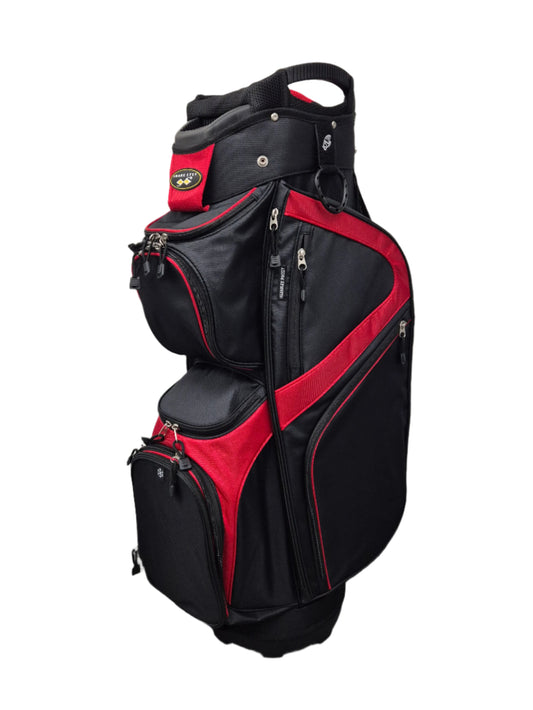 SNAKE EYES - CUSTOM GOLF BAG - Black/ Red/ Black Zips