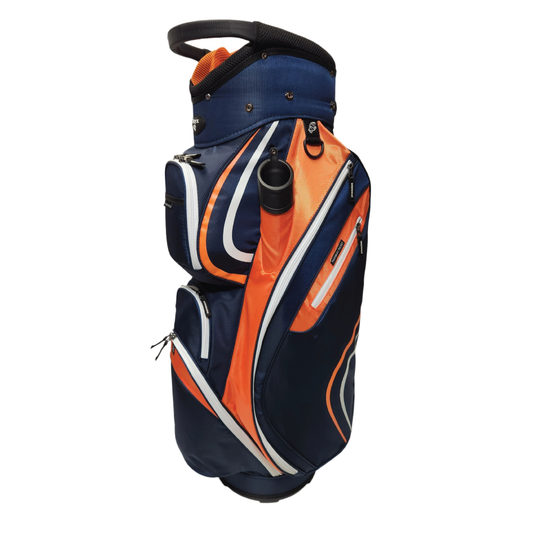 ONYX - SPYDER GOLF BAG - NAVY/ORANGE WHITE ZIPPER