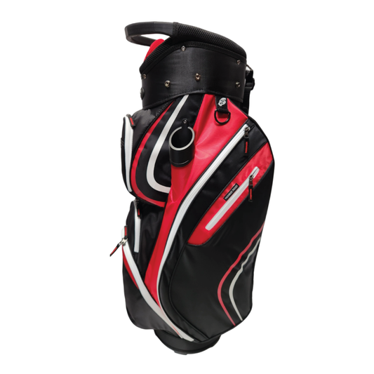 ONYX - SPYDER GOLF BAG - BLACK/RED WHITE ZIPPER