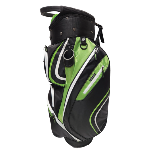 ONYX - SPYDER GOLF BAG - BLACK/LIME WHITE ZIPPER