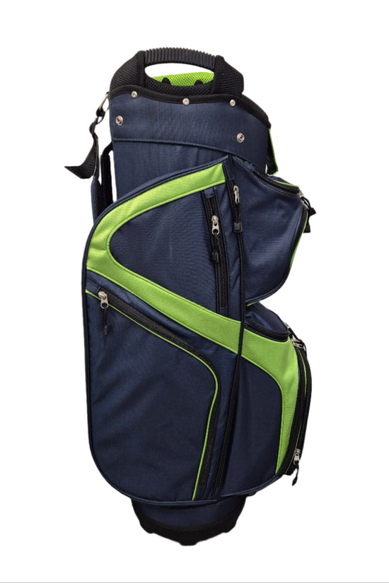 ONYX - CUSTOM GOLF BAG - Navy/ Lime/ Black Zips 2025