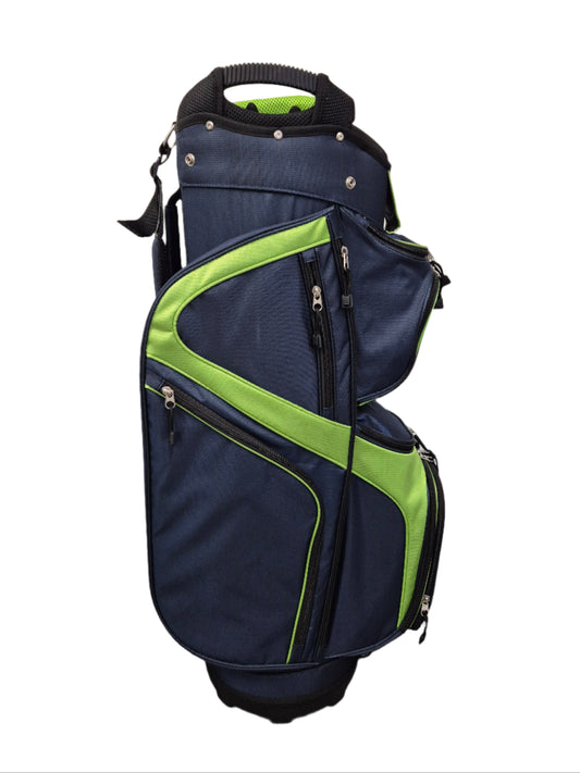 ONYX - CUSTOM GOLF BAG - Navy/ Lime/ Black Zips 2025