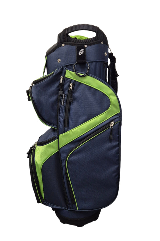 ONYX - CUSTOM GOLF BAG - Navy/ Lime/ Black Zips 2025