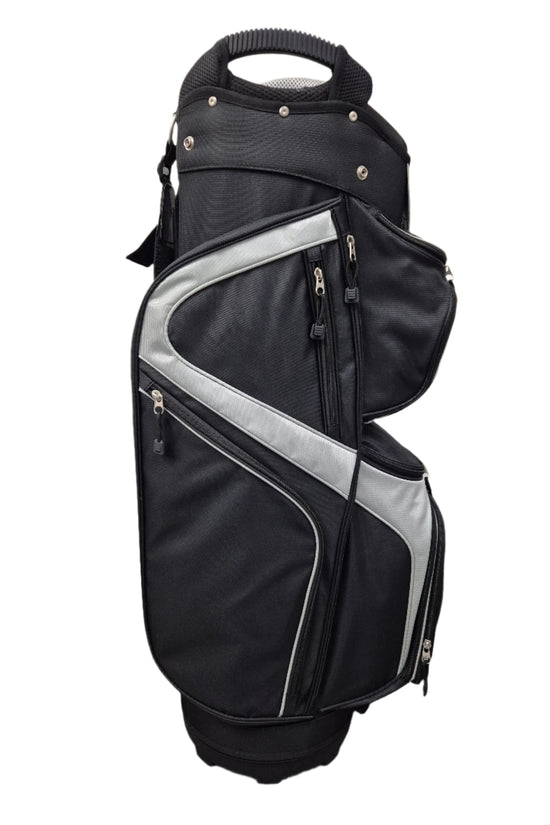 ONYX - CUSTOM GOLF BAG - Black/Sliver/Black Zips 2025