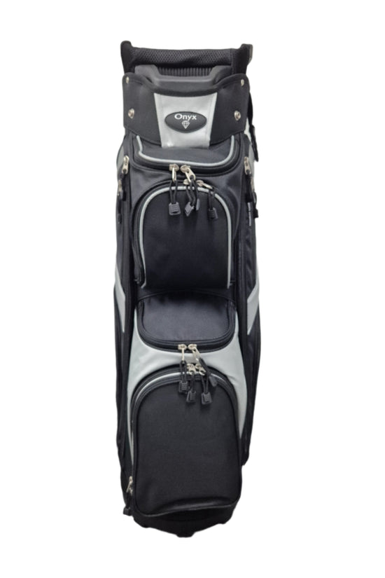 ONYX - CUSTOM GOLF BAG - Black/Sliver/Black Zips 2025