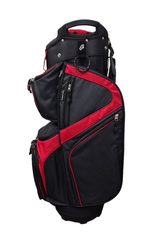 SNAKE EYES - CUSTOM GOLF BAG - Black/ Red/ Black Zips