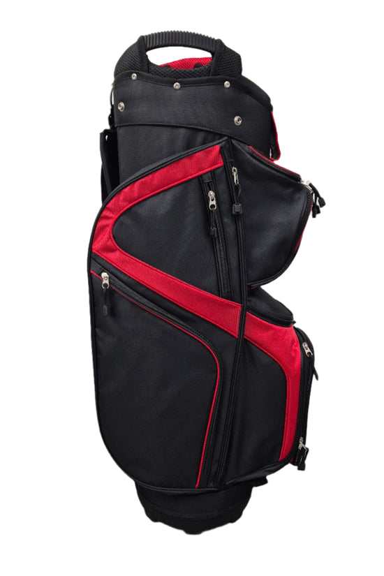 SNAKE EYES - CUSTOM GOLF BAG - Black/ Red/ Black Zips