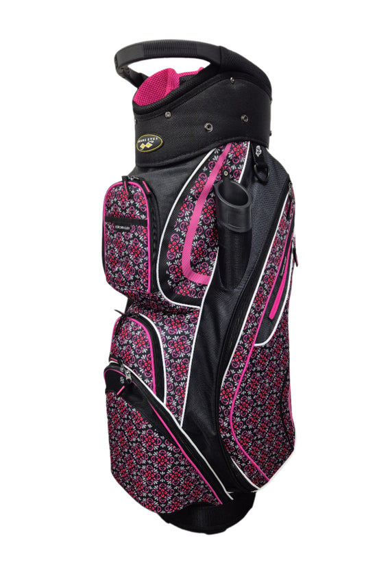 SNAKE EYES - CART GOLF BAG - Black/ Pink