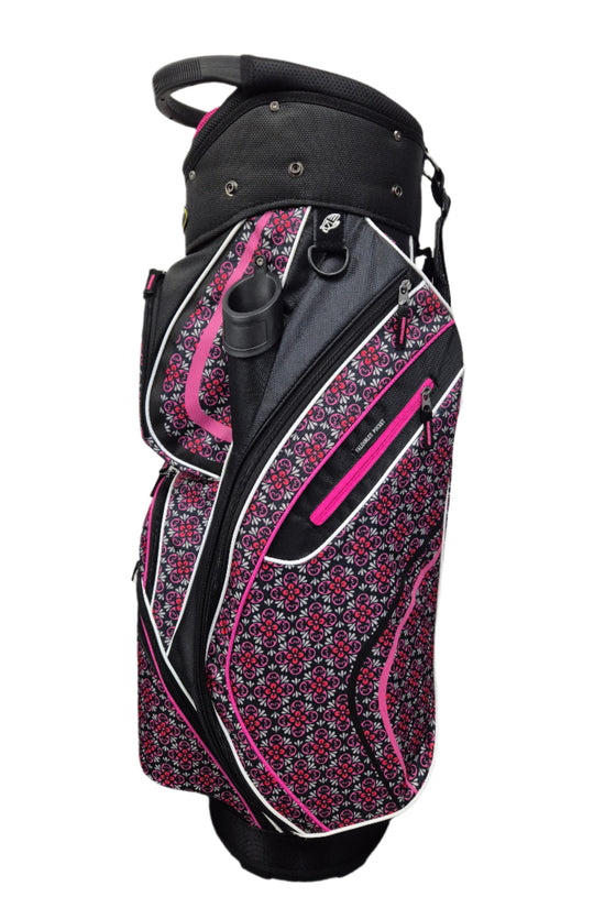 SNAKE EYES - CART GOLF BAG - Black/ Pink