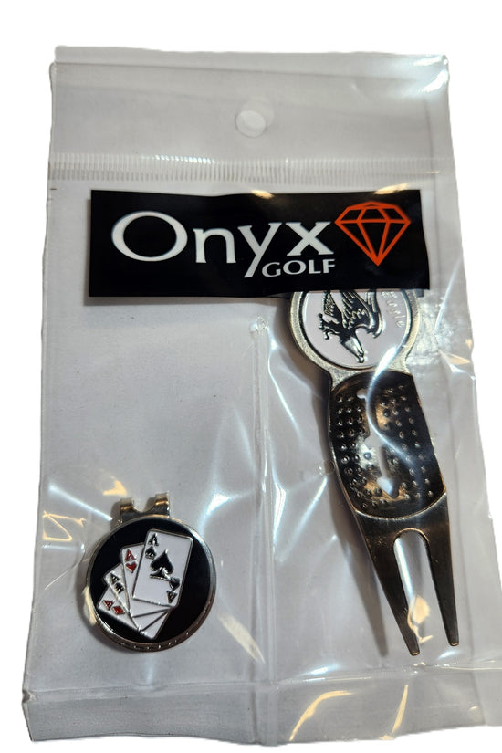 PITCH REPAIR TOOL-COMBO ( In the order notes list the 2 Ball Markers you would like- see the ball marker page)