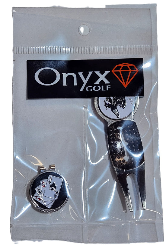 PITCH REPAIR TOOL-COMBO ( In the order notes list the 2 Ball Markers you would like- see the ball marker page)