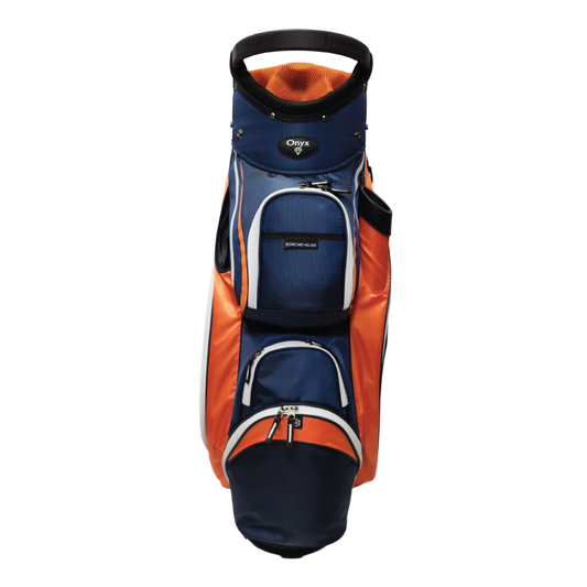 ONYX - SPYDER GOLF BAG - NAVY/ORANGE WHITE ZIPPER