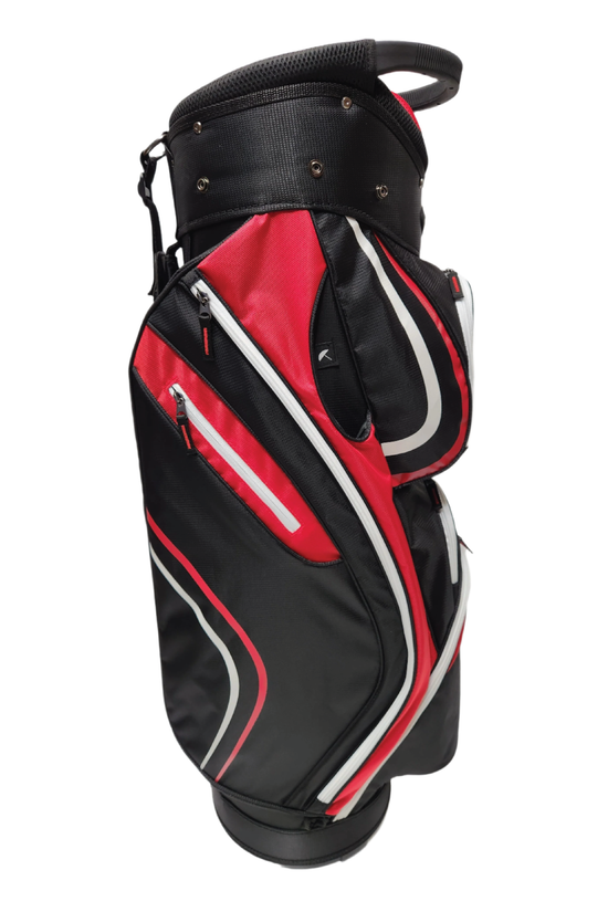 ONYX - SPYDER GOLF BAG - BLACK/RED WHITE ZIPPER