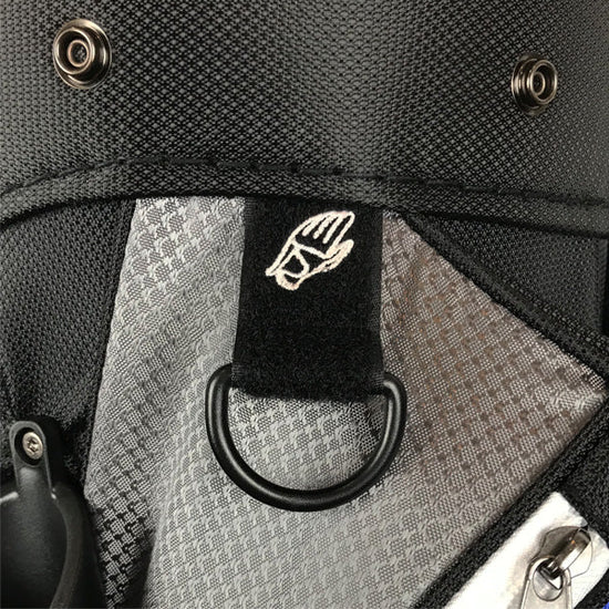 SNAKE EYES - CART GOLF BAG - BLACK/GREY/ROYAL WHITE ZIPPER