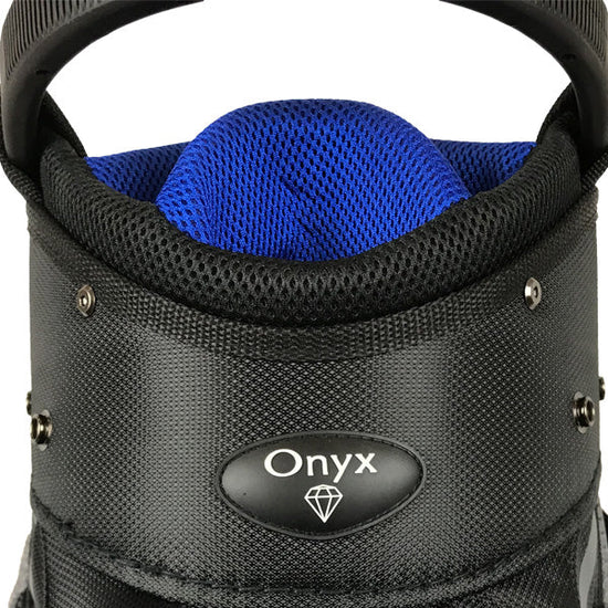 ONYX - SPYDER GOLF BAG - BLACK/GREY/ROYAL WHITE ZIPPER