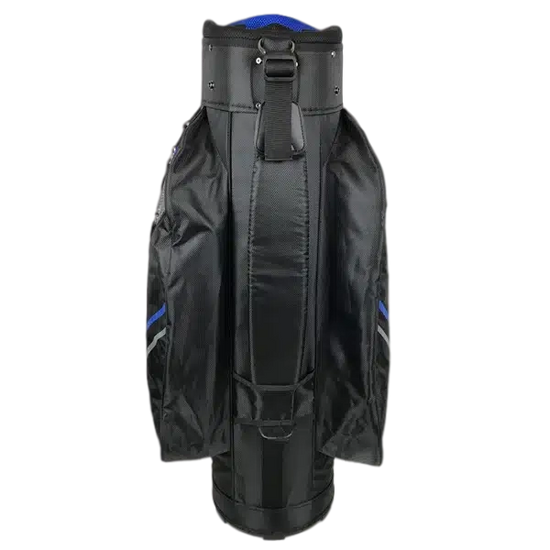 SNAKE EYES - CART GOLF BAG - Black/Grey/Royal blue/white zips