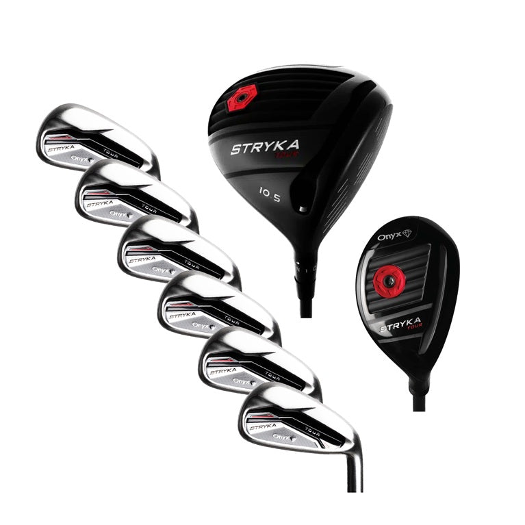 ONYX - STRYKA 8 PCE RH - 10.5 DEGREE ADAPTIVE DRIVER SET - GRAPHITE IRON SHAFTS