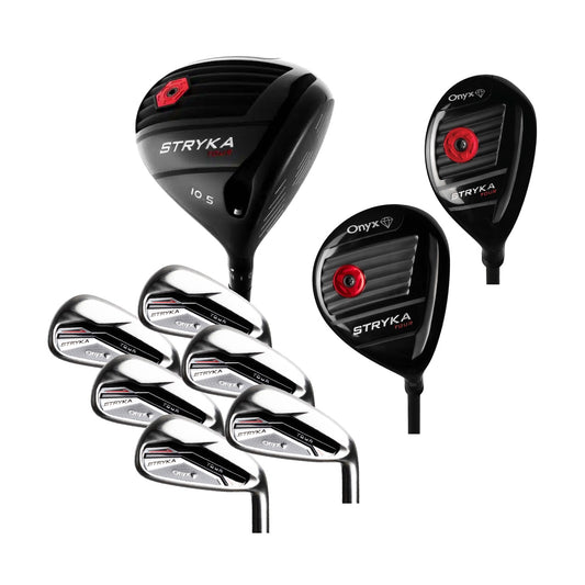 ONYX - STRYKA 9 PCE RH - 10.5 DEGREE ADAPTIVE DRIVER SET - GRAPHITE IRONS: