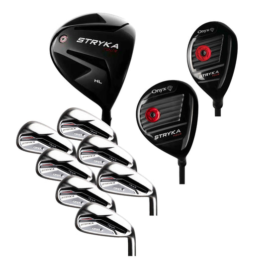 ONYX - STRYKA 10 PCE RH - 15 DEGREE HL DRIVER SET - STEEL IRON SHAFTS