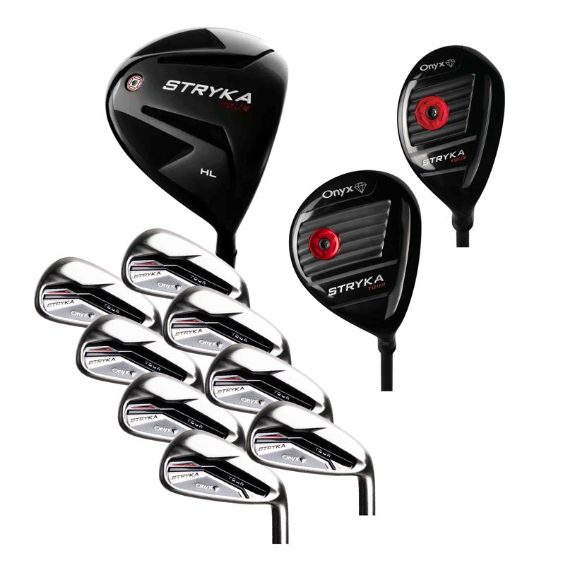 ONYX - STRYKA 11 PCE RH - 15 DEGREE HL DRIVER SET - STEEL IRON SHAFTS