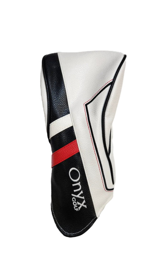 ONYX - PREMIUM DRIVER COVER - WHITE/RED/BLACK
